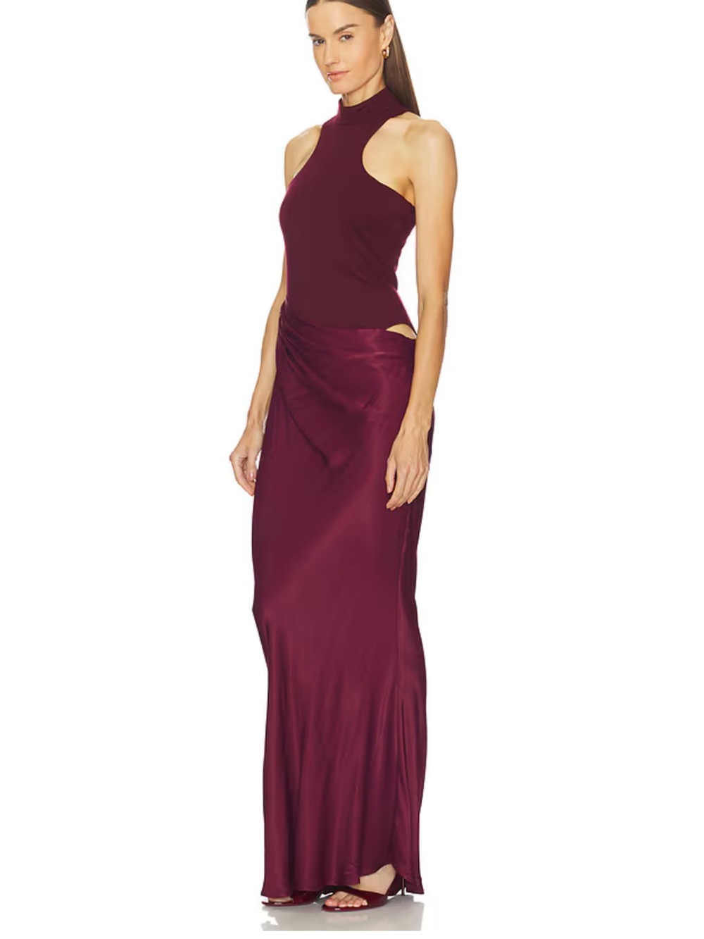 Camila Coelho Estrella Maxi Dress in Oxblood XS